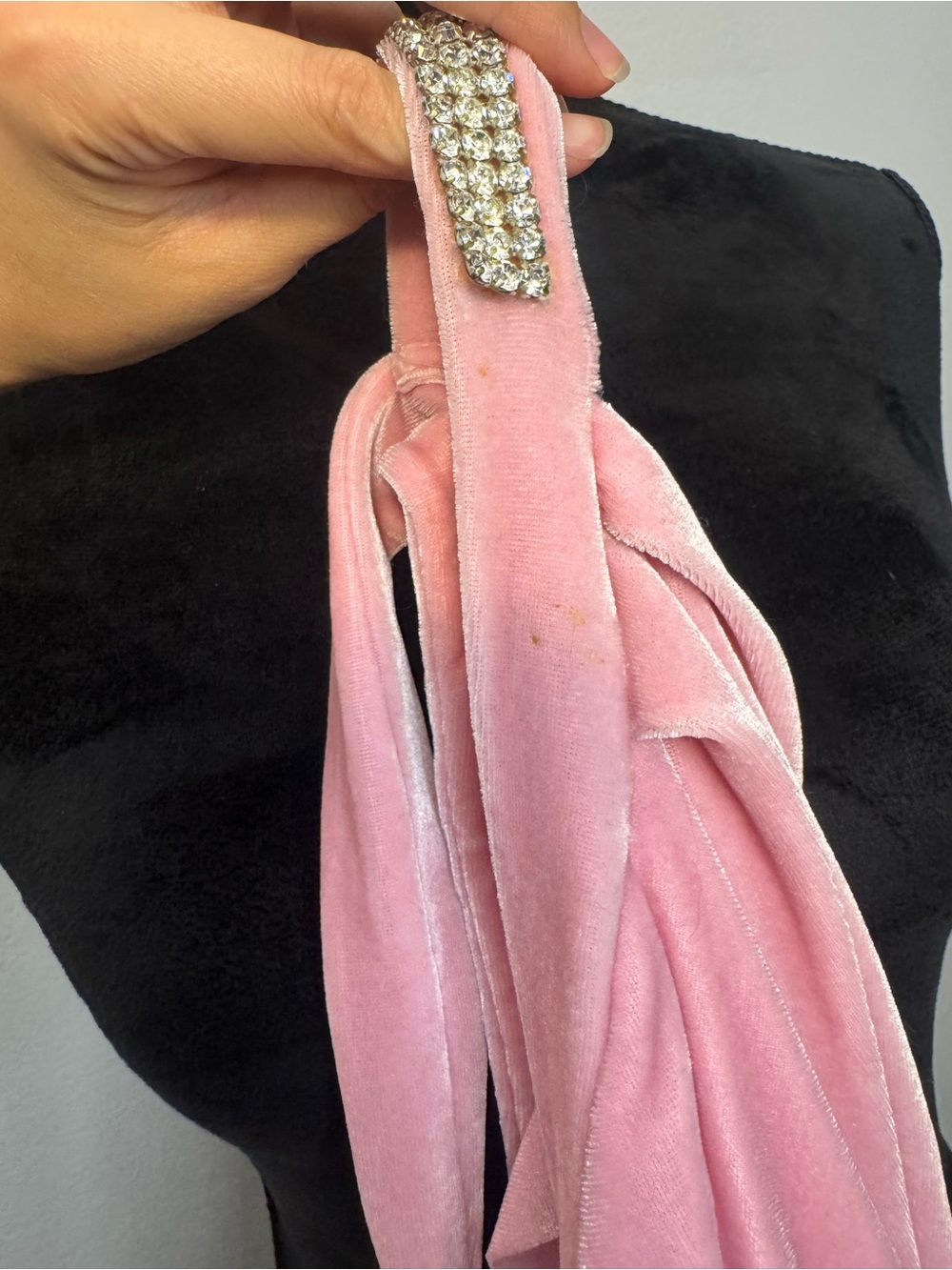 Pink Halter Mini Dress with Jewel Choker - Picture 6 of 6